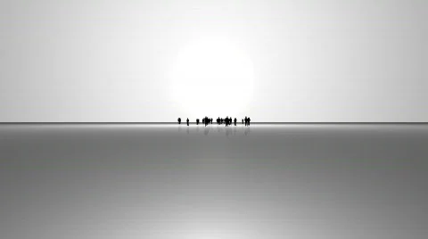 Silouhette fly through Stock Footage 322557