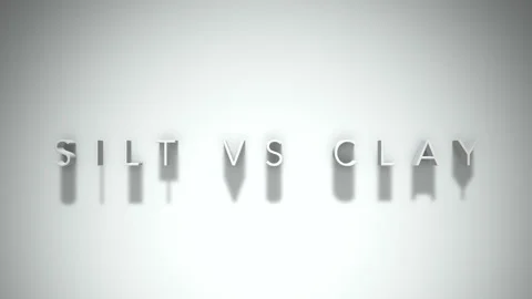 Silt vs clay 3D title animation white text on a white background Stock Footage 299427987