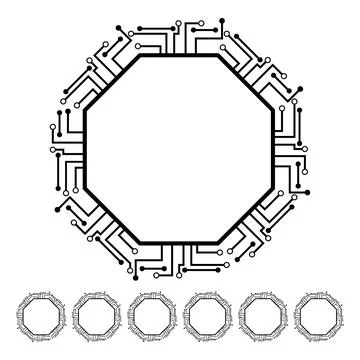 Siltransistor microchip frame cartoon vector graphic Stock Illustration