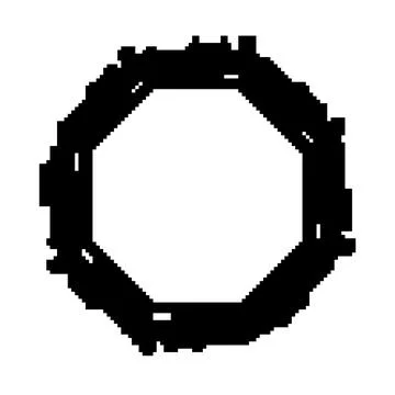 Siltransistor microchip frame pixel art vector illustration Stock Illustration