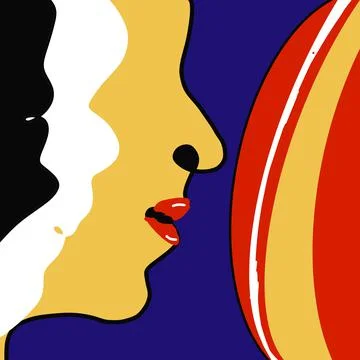 Siluate abstract face Stock-Illustration