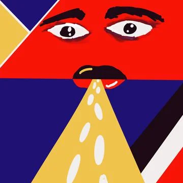 Siluate abstract face Stock Illustration