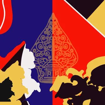 Siluate abstract face Stock Illustration