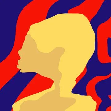 Siluate abstract face Stock Illustration