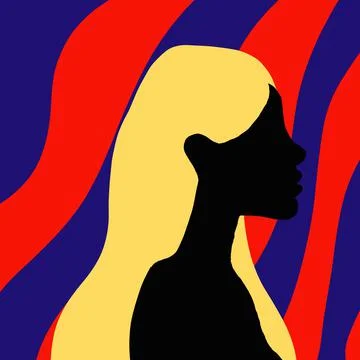 Siluate abstract face Stock Illustration