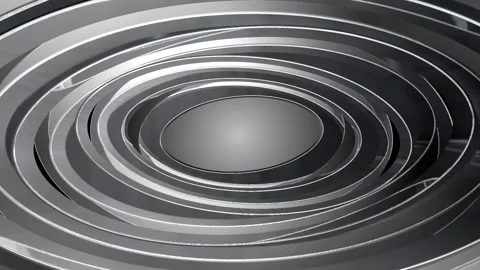 Silver 3D shape Oval Circle Tunnel Vidéo 334113337
