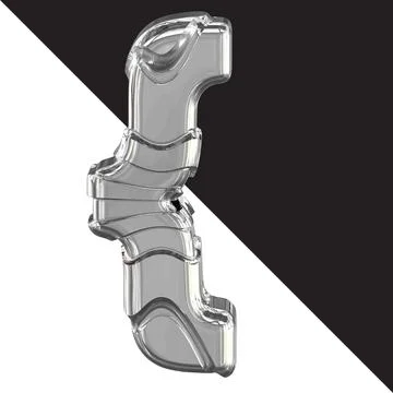Silver 3d symbol with straps Stock Illustration