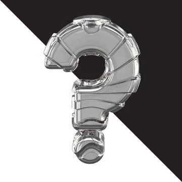 Silver 3d symbol with straps Stock Illustration