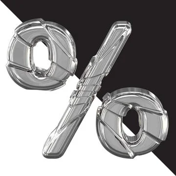 Silver 3d symbol with straps Stock-Illustration