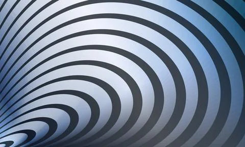 Silver abstract background with glowing circles. Swirl circular lines pattern. Stock Illustration
