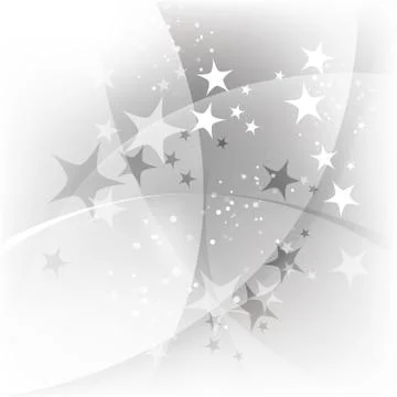 Silver abstract background with stars Stock Illustration