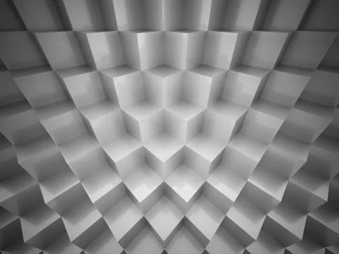 Silver abstract cubes background rendered Stock Illustration