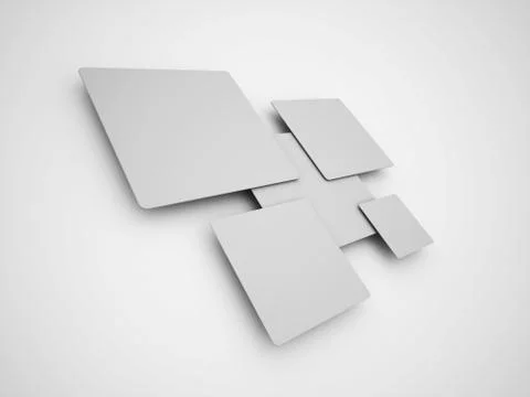 Silver abstract cubes background rendered Stock Illustration