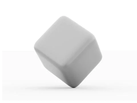 Silver abstract cubes isolated on white background Stock Illustration