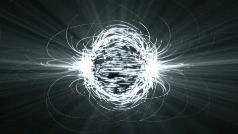 Silver abstract fractal atom or neuralink animation on black background. Stock Footage 95010975