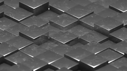 Silver Abstract Glossed Textured Cubes Background VJ Loop in 4K Stock Footage 246863160