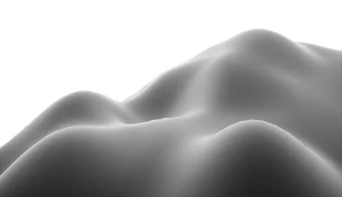Silver abstract hills concept rendered Stock Illustration