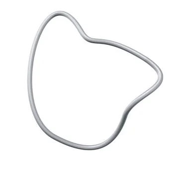 Silver Abstract Modern Shape. 3D Render. Isolated On White Background. Stock Illustration