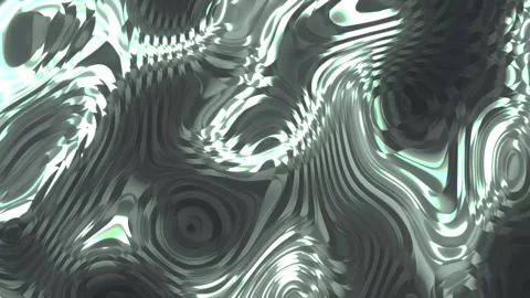Silver Abstract Refeacting Fluid Texture Loop Stock Footage 309694891