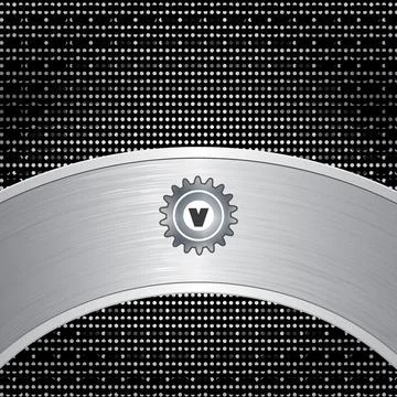 Silver abstract tech grid background Stock Illustration