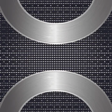 Silver abstract tech grid background Stock Illustration