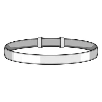 Silver adjustable bracelet showing minimal jewelry accessory icon Stock Illustration