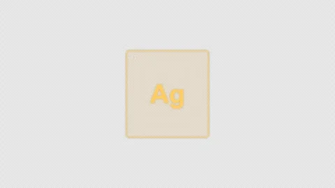 Silver Ag Periodic Table Element Tile Clean No Text Animation Video Overlay Alph 動画素材 339369392