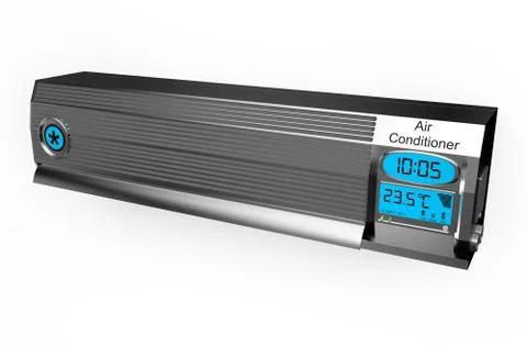 Silver air conditioner Illustrazione stock