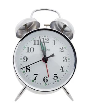 Silver alarm clock Stock Photos