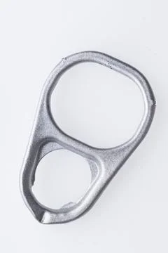 Silver Aluminum Can Pull Tab Closeup Stock Photos