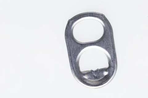 Silver Aluminum Can Pull Tab Closeup Stock Photos
