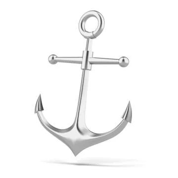 Silver anchor Stock Illustration