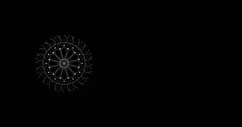 Silver and black mandala animation background. Stock Footage 201260873