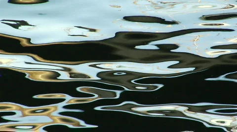 Silver and blue liquid patterns. Vidéo 555107