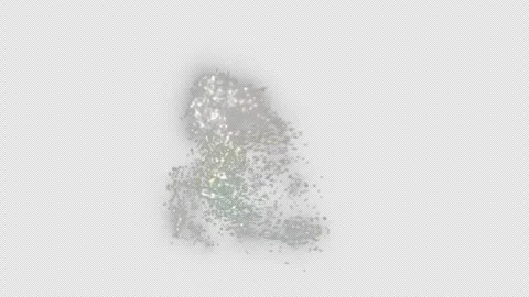 Silver And Gold Particle Cloud With Alpha Channel Stock Footage 339302026