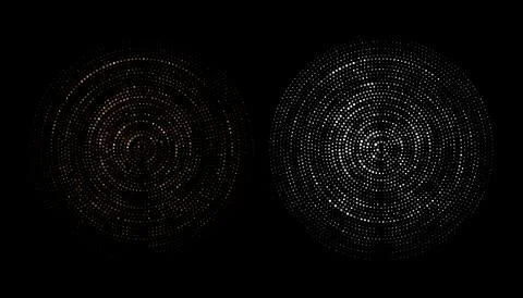 Silver and golden circular patterns Illustrazione stock