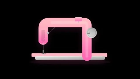 Silver and Pink Professional Sewing Machine with Rhythmic Needle Motion and.. Видео 346007065