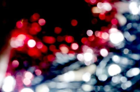 Silver and red blur circles lights as abstract background. Stock Photos