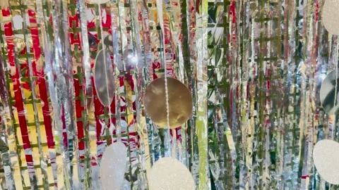 Silver and red holiday theme, Captivating festive ambiance, Elegant Christmas Stock Footage 317911945