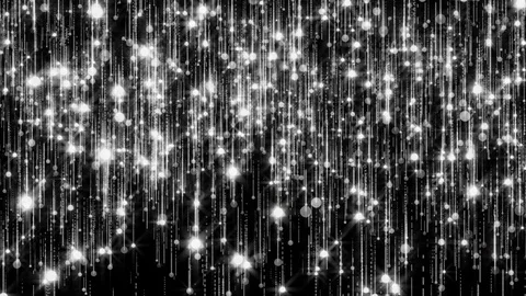 Silver and white glitter particles slow down. Glowing sparkles background. Stock Footage