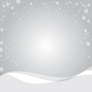 Silver and white snowflake background Stock Illustration