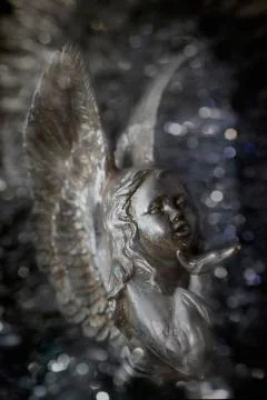 The silver angel Stock Photos