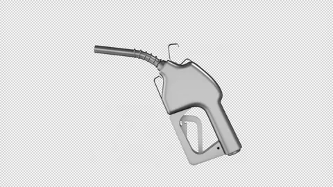 Silver Angled-fuel Nozzle Stock Footage 308229160