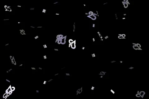 Silver Anniversary Confetti Stock Footage 335427
