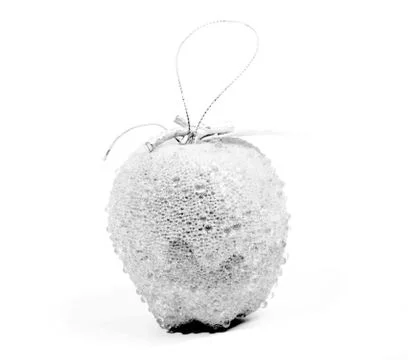 Silver apple decoration Stock Photos