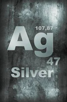 Silver (argentum) Illustrazione stock