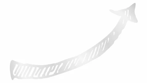 Silver arrow growth white Stock Footage 236008431