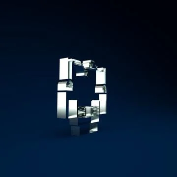Silver Assembly line icon isolated on blue background. Automatic production c Ilustración de archivo