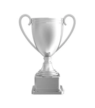 Silver award cup concept 3d illustration Stock Illustration