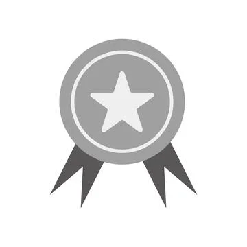 Silver Award. Silver badge. Vector. Illustrazione stock